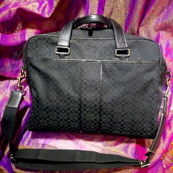 Vintage COACH Monogram canvas laptop case - Picture 1 of 10